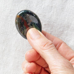 Bloodstone Worry Stone by Tiny Rituals - A Girl's Gotta Spa!