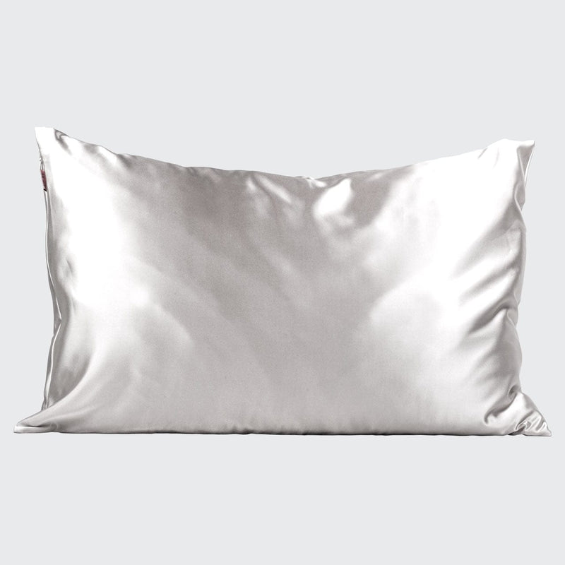 Satin Pillowcase - Silver by KITSCH - A Girl's Gotta Spa!