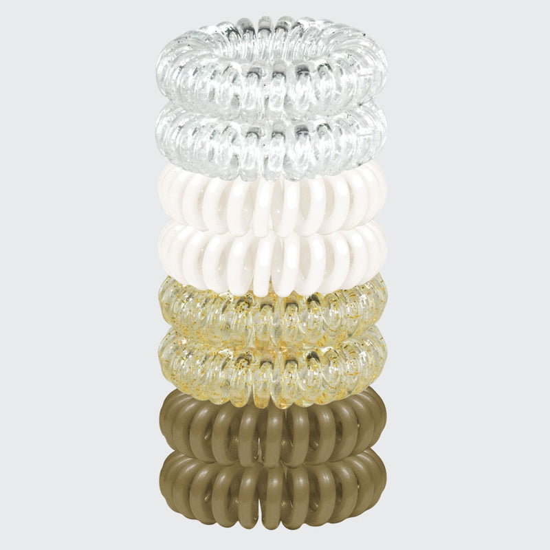 Spiral Hair Ties 8 Pack - Blonde by KITSCH - A Girl's Gotta Spa!