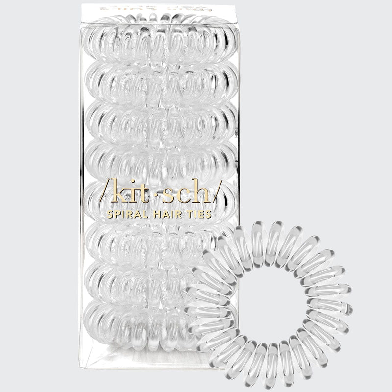 Spiral Hair Ties 8 Pack - Clear by KITSCH
