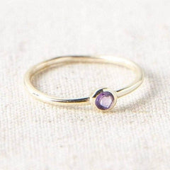 Amethyst Silver or Gold Ring by Tiny Rituals - A Girl's Gotta Spa!