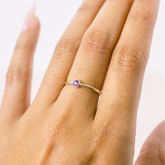 Amethyst Silver or Gold Ring by Tiny Rituals - A Girl's Gotta Spa!