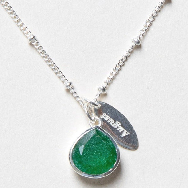 August Green Jade Birthstone Necklace by Tiny Rituals - A Girl's Gotta Spa!