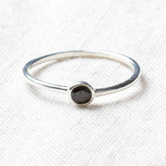 Black Tourmaline Silver, Gold or Rose Gold Ring by Tiny Rituals - A Girl's Gotta Spa!