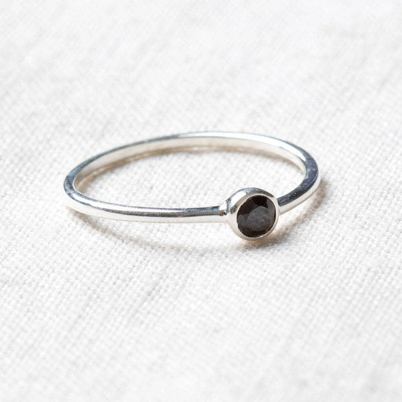 Black Tourmaline Silver, Gold or Rose Gold Ring by Tiny Rituals - A Girl's Gotta Spa!