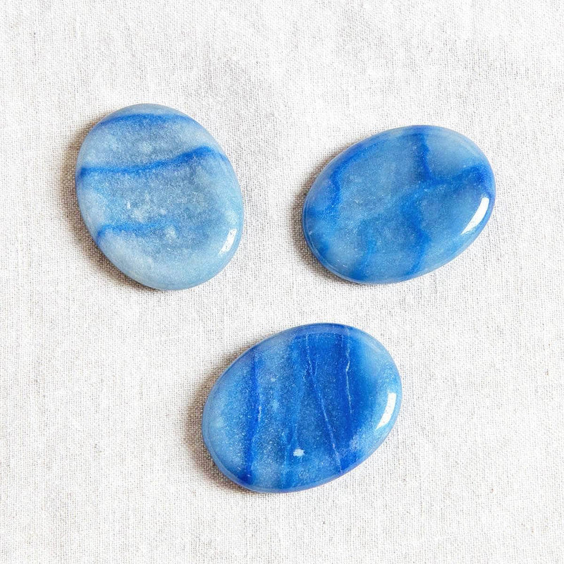 Blue Aventurine Worry Stone by Tiny Rituals - A Girl's Gotta Spa!