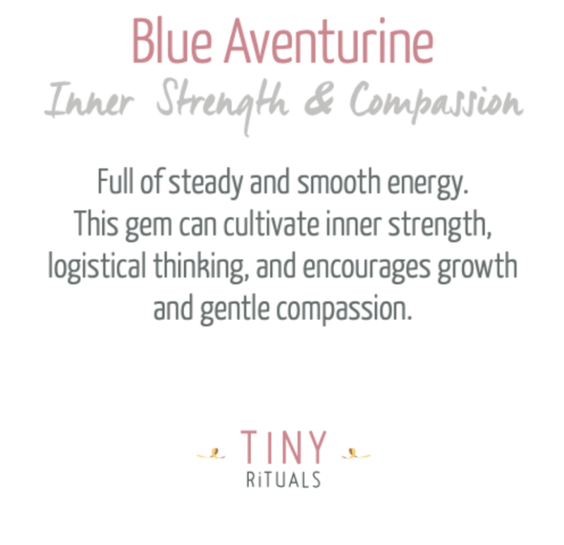 Blue Aventurine Worry Stone by Tiny Rituals - A Girl's Gotta Spa!