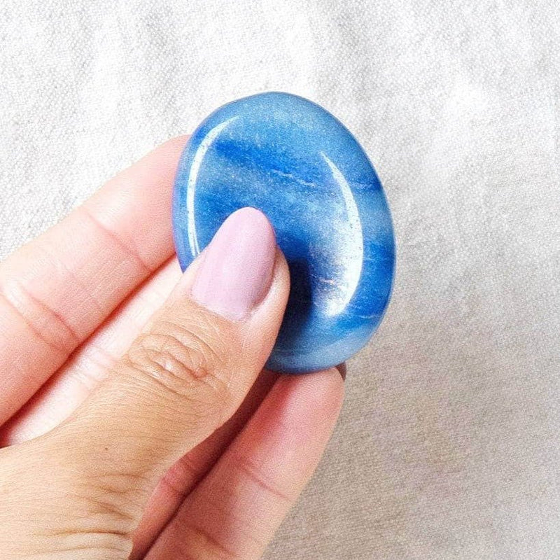 Blue Aventurine Worry Stone by Tiny Rituals - A Girl's Gotta Spa!