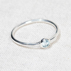 Blue Topaz Silver or Gold Ring by Tiny Rituals - A Girl's Gotta Spa!