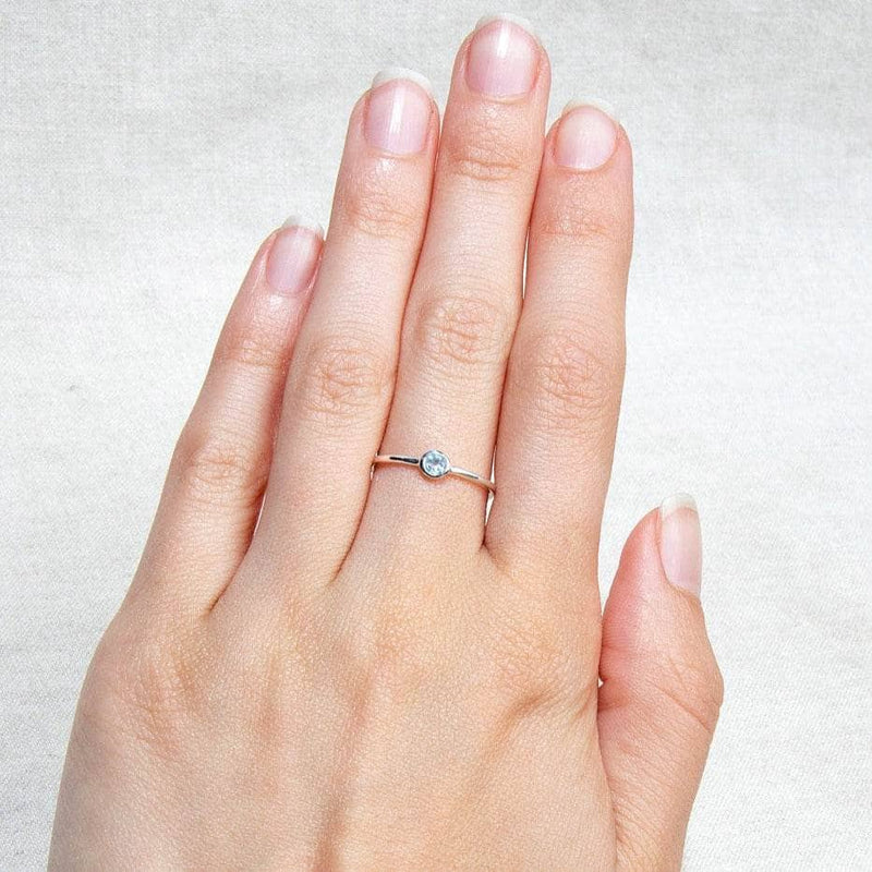 Blue Topaz Silver or Gold Ring by Tiny Rituals - A Girl's Gotta Spa!