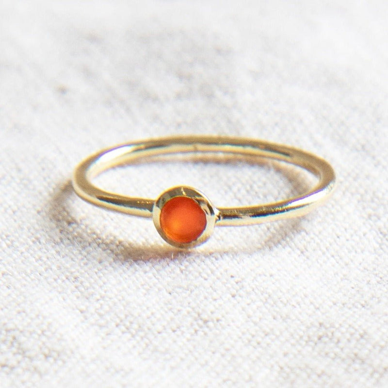 Carnelian Silver or Gold Ring by Tiny Rituals - A Girl's Gotta Spa!