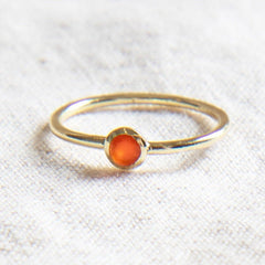 Carnelian Silver or Gold Ring by Tiny Rituals - A Girl's Gotta Spa!