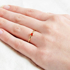 Carnelian Silver or Gold Ring by Tiny Rituals - A Girl's Gotta Spa!