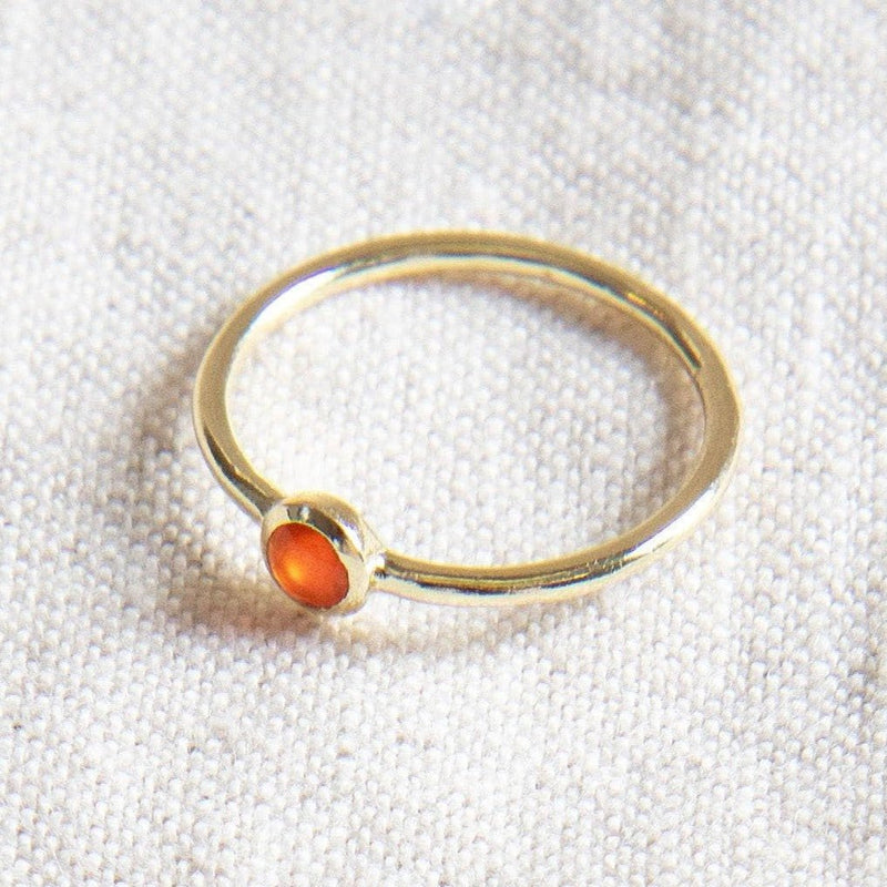 Carnelian Silver or Gold Ring by Tiny Rituals - A Girl's Gotta Spa!