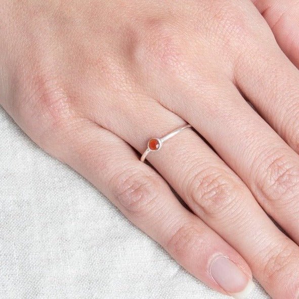 Carnelian Silver or Gold Ring by Tiny Rituals - A Girl's Gotta Spa!