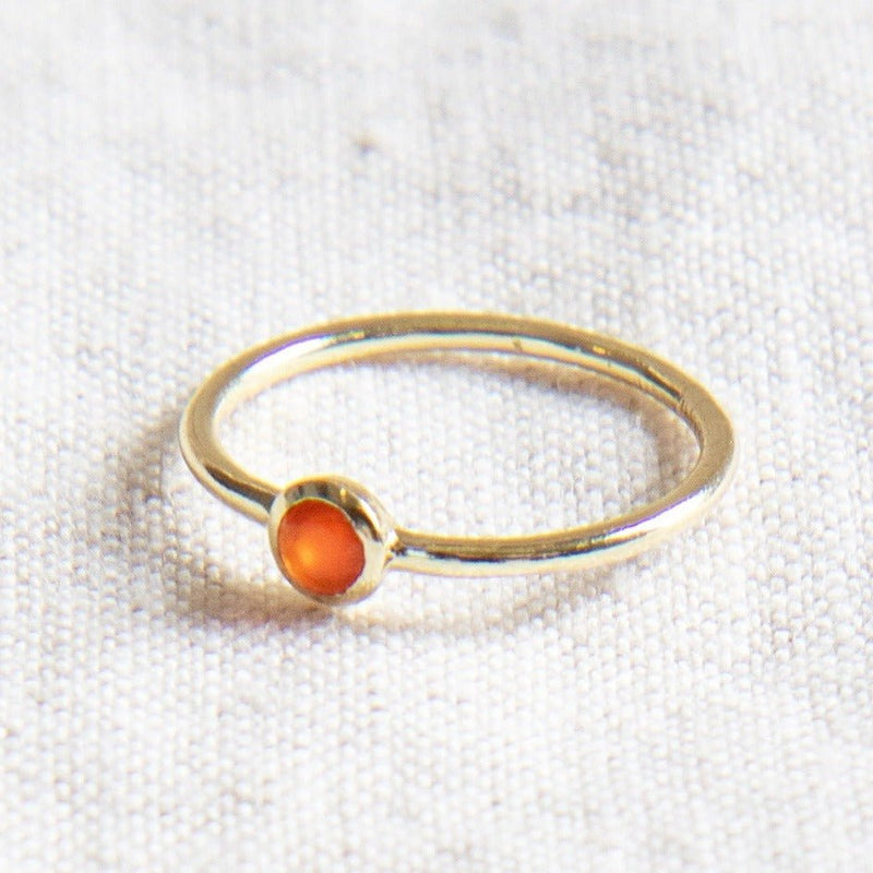 Carnelian Silver or Gold Ring by Tiny Rituals - A Girl's Gotta Spa!