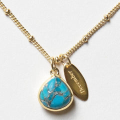 December Turquoise Birthstone Necklace by Tiny Rituals - A Girl's Gotta Spa!