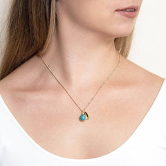 December Turquoise Birthstone Necklace by Tiny Rituals - A Girl's Gotta Spa!