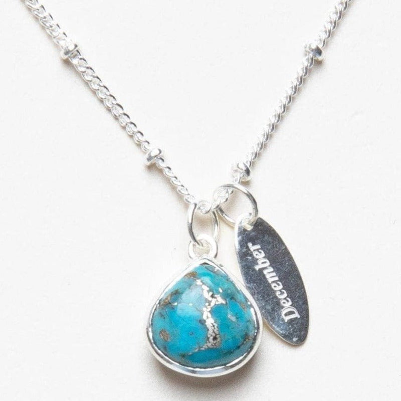 December Turquoise Birthstone Necklace by Tiny Rituals - A Girl's Gotta Spa!