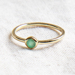 Emerald Silver or Gold Ring by Tiny Rituals - A Girl's Gotta Spa!