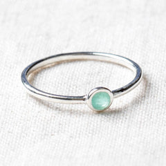 Emerald Silver or Gold Ring by Tiny Rituals - A Girl's Gotta Spa!