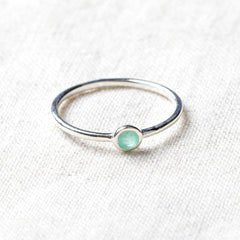 Emerald Silver or Gold Ring by Tiny Rituals - A Girl's Gotta Spa!