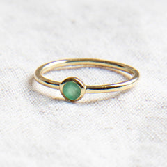 Emerald Silver or Gold Ring by Tiny Rituals - A Girl's Gotta Spa!