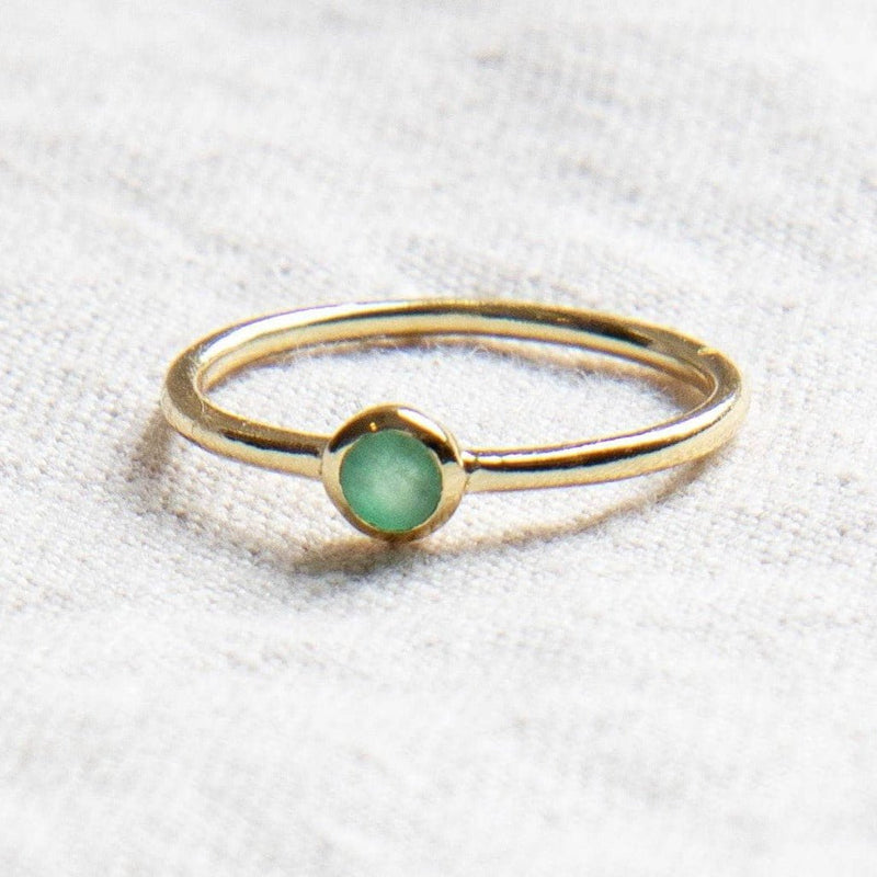 Emerald Silver or Gold Ring by Tiny Rituals - A Girl's Gotta Spa!