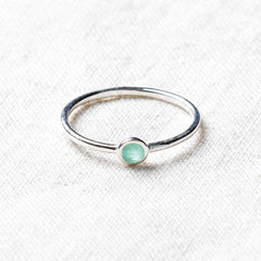 Emerald Silver or Gold Ring by Tiny Rituals - A Girl's Gotta Spa!