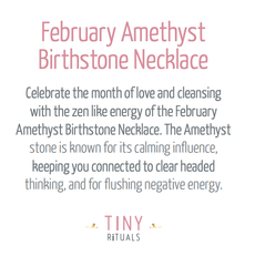 February Amethyst Birthstone Necklace by Tiny Rituals - A Girl's Gotta Spa!