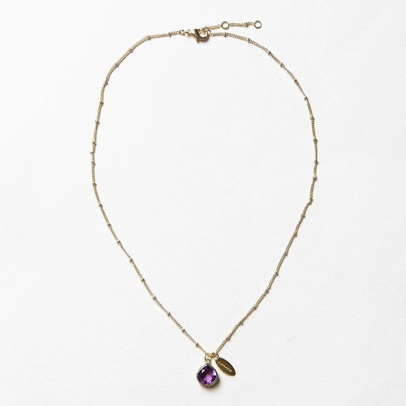 February Amethyst Birthstone Necklace by Tiny Rituals - A Girl's Gotta Spa!