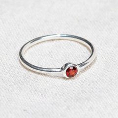 Garnet Silver or Gold Ring by Tiny Rituals - A Girl's Gotta Spa!