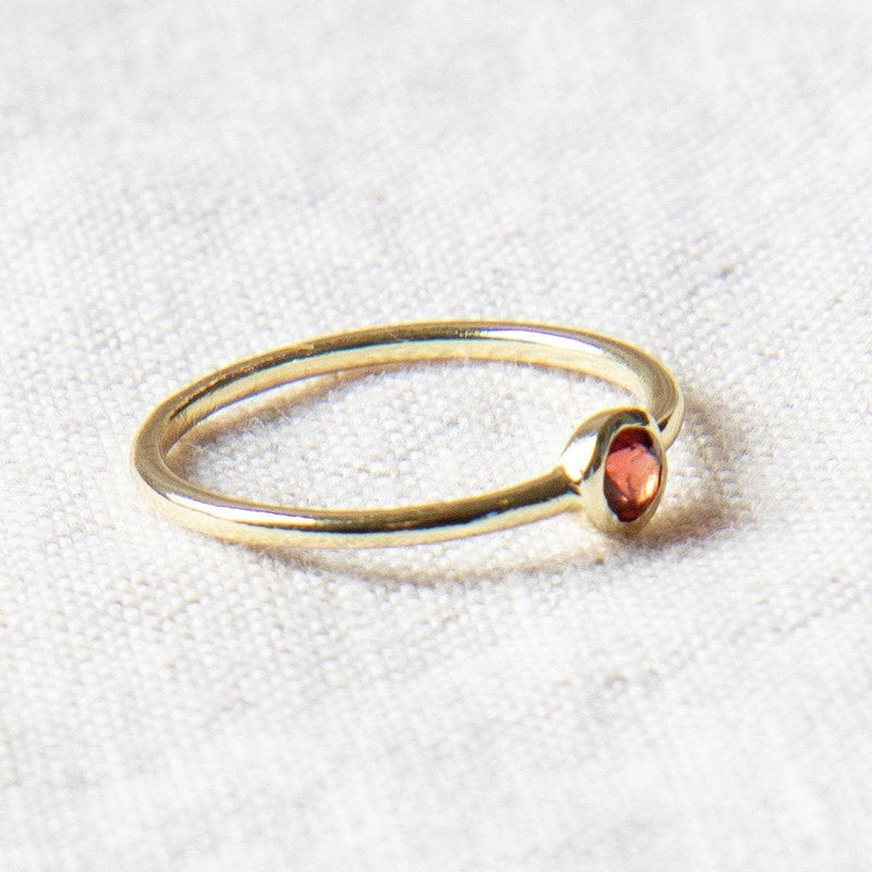 Garnet Silver or Gold Ring by Tiny Rituals - A Girl's Gotta Spa!