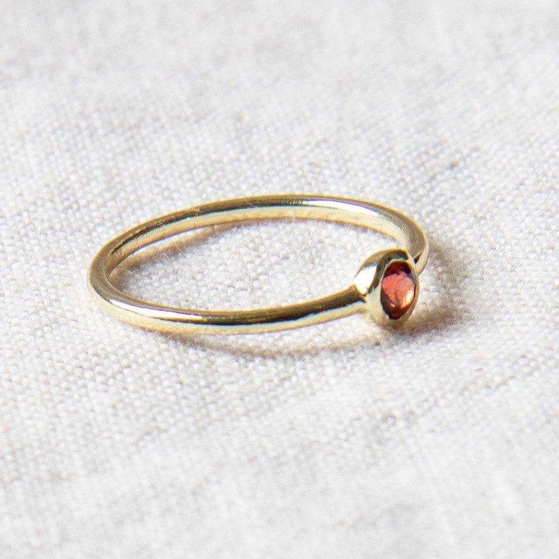 Garnet Silver or Gold Ring by Tiny Rituals - A Girl's Gotta Spa!