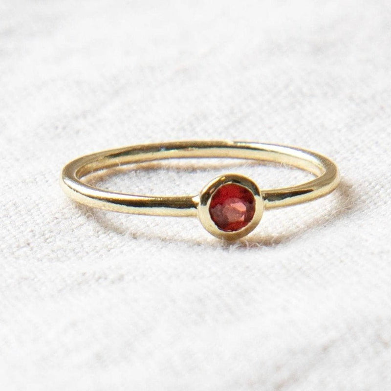 Garnet Silver or Gold Ring by Tiny Rituals - A Girl's Gotta Spa!