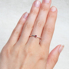 Garnet Silver or Gold Ring by Tiny Rituals - A Girl's Gotta Spa!