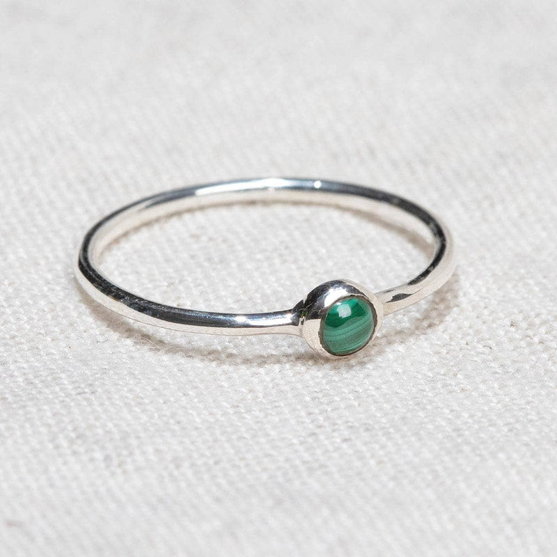 Genuine Malachite Silver, Gold or Rose Gold Ring by Tiny Rituals - A Girl's Gotta Spa!