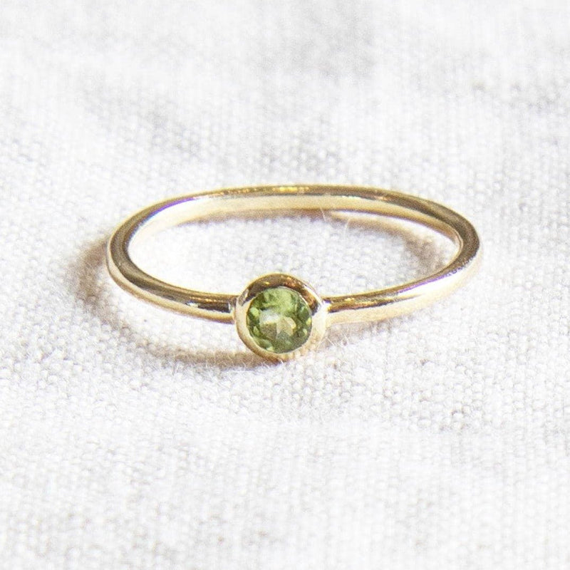 Genuine Peridot Silver or Gold Ring by Tiny Rituals - A Girl's Gotta Spa!