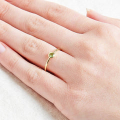 Genuine Peridot Silver or Gold Ring by Tiny Rituals - A Girl's Gotta Spa!