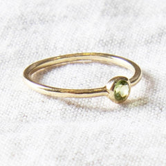 Genuine Peridot Silver or Gold Ring by Tiny Rituals - A Girl's Gotta Spa!