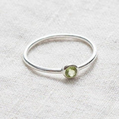 Genuine Peridot Silver or Gold Ring by Tiny Rituals - A Girl's Gotta Spa!