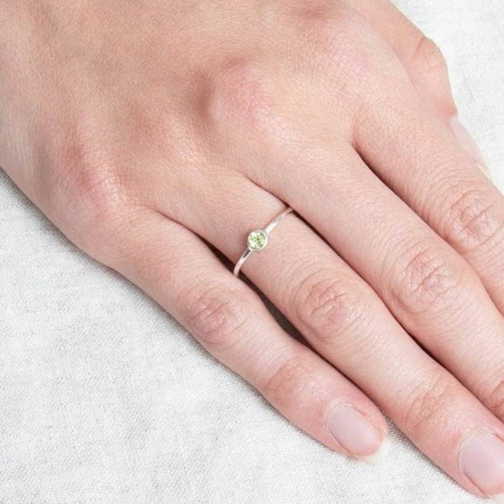 Genuine Peridot Silver or Gold Ring by Tiny Rituals - A Girl's Gotta Spa!