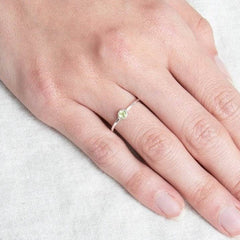 Genuine Peridot Silver or Gold Ring by Tiny Rituals - A Girl's Gotta Spa!