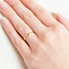 Genuine Peridot Silver or Gold Ring by Tiny Rituals - A Girl's Gotta Spa!