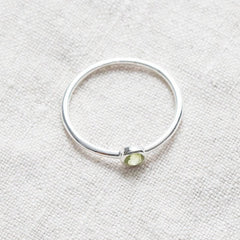 Genuine Peridot Silver or Gold Ring by Tiny Rituals - A Girl's Gotta Spa!