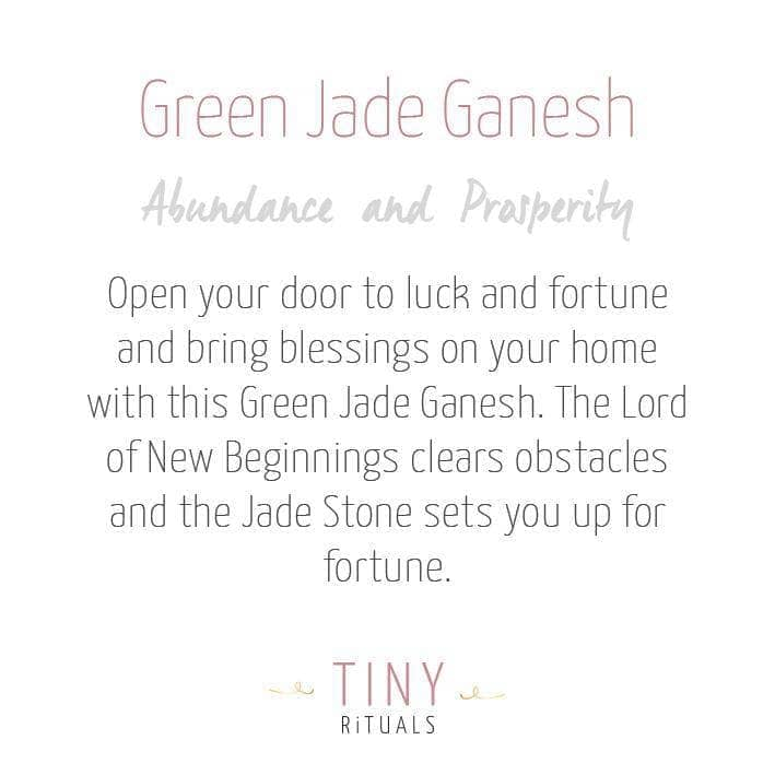 Green Jade Ganesh by Tiny Rituals - A Girl's Gotta Spa!