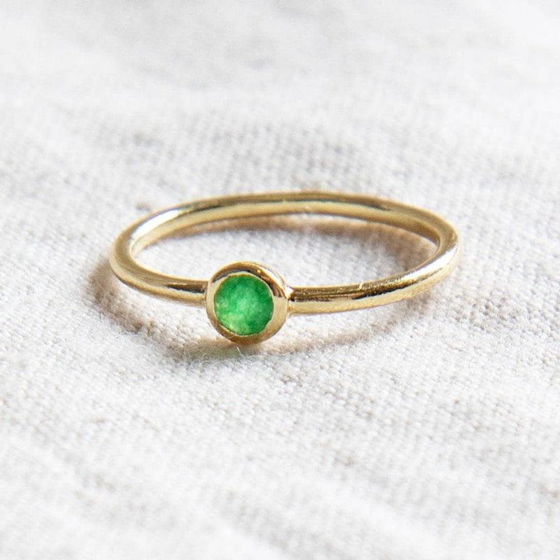 Green Jade Silver or Gold Ring by Tiny Rituals - A Girl's Gotta Spa!