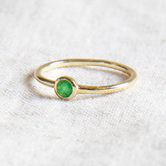 Green Jade Silver or Gold Ring by Tiny Rituals - A Girl's Gotta Spa!