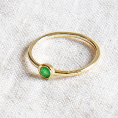 Green Jade Silver or Gold Ring by Tiny Rituals - A Girl's Gotta Spa!