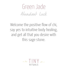 Green Jade Silver or Gold Ring by Tiny Rituals - A Girl's Gotta Spa!